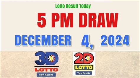 (RESULTS) 5PM DRAW .